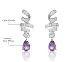 Silver Amethyst Earrings
