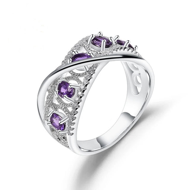Silver Amethyst Ring – 0.86 ct Natural Amethyst