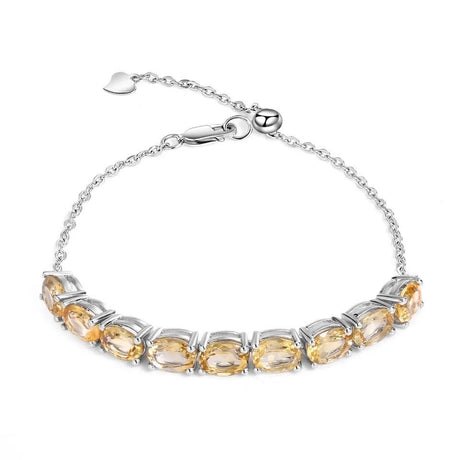 Silver Bracelet with Natural Citrine 11.73 ct – Classic Design