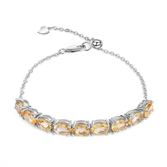 Silver Bracelet with Natural Citrine 11.73 ct – Classic Design