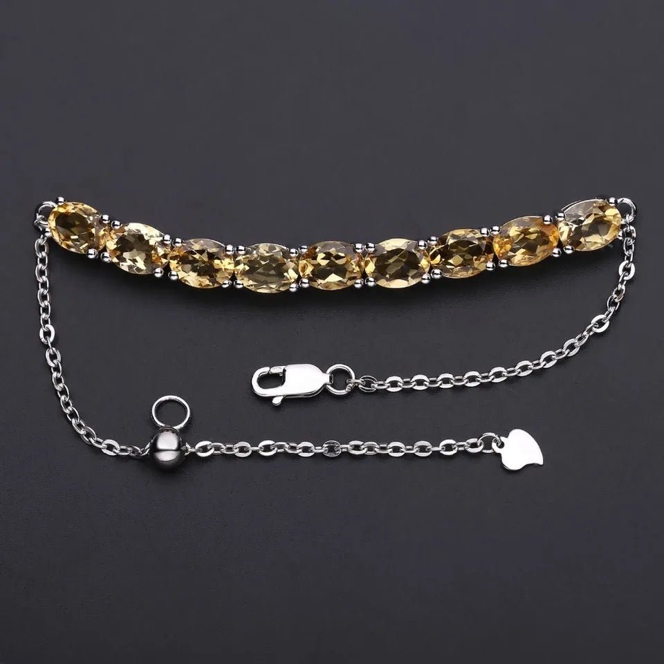 Silver Bracelet with Natural Citrine 11.73 ct – Classic Design