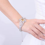 Silver Bracelet with Natural Citrine & Zirconia – Oval Cut, 925 Sterling