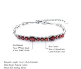 Silver Bracelet with Natural Garnet 5.33 ct – Oval Cut