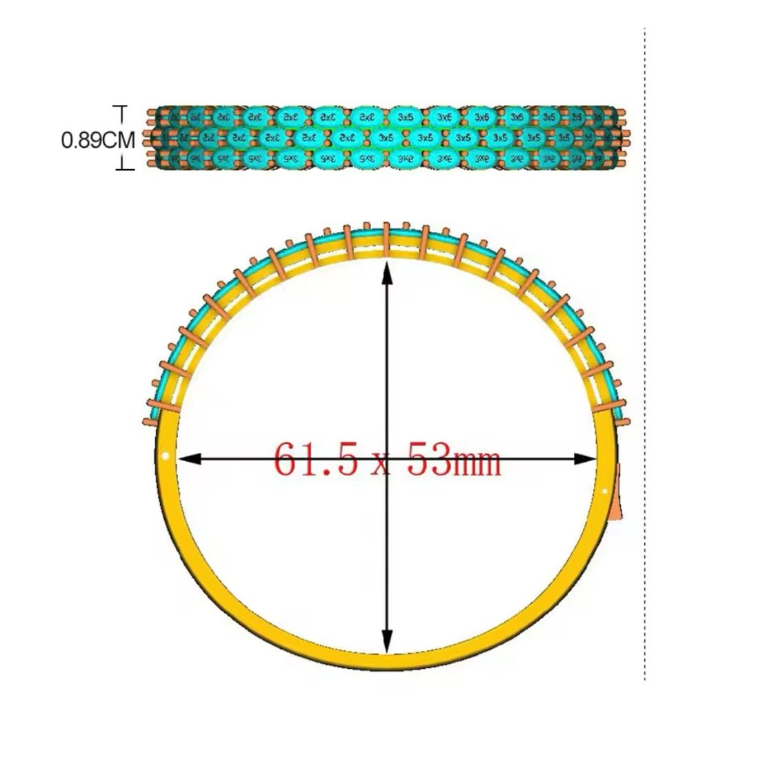 Silver Bracelet with Natural Garnet – Oval Cut, Deep Red