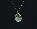 Silver Chrome Diopside Pendant – 5.98 ct Natural Green Gemstone
