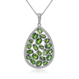 Silver Chrome Diopside Pendant – 5.98 ct Natural Green Gemstone
