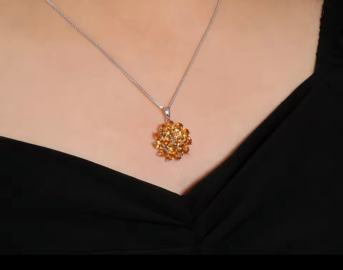 Silver Citrine Pendant