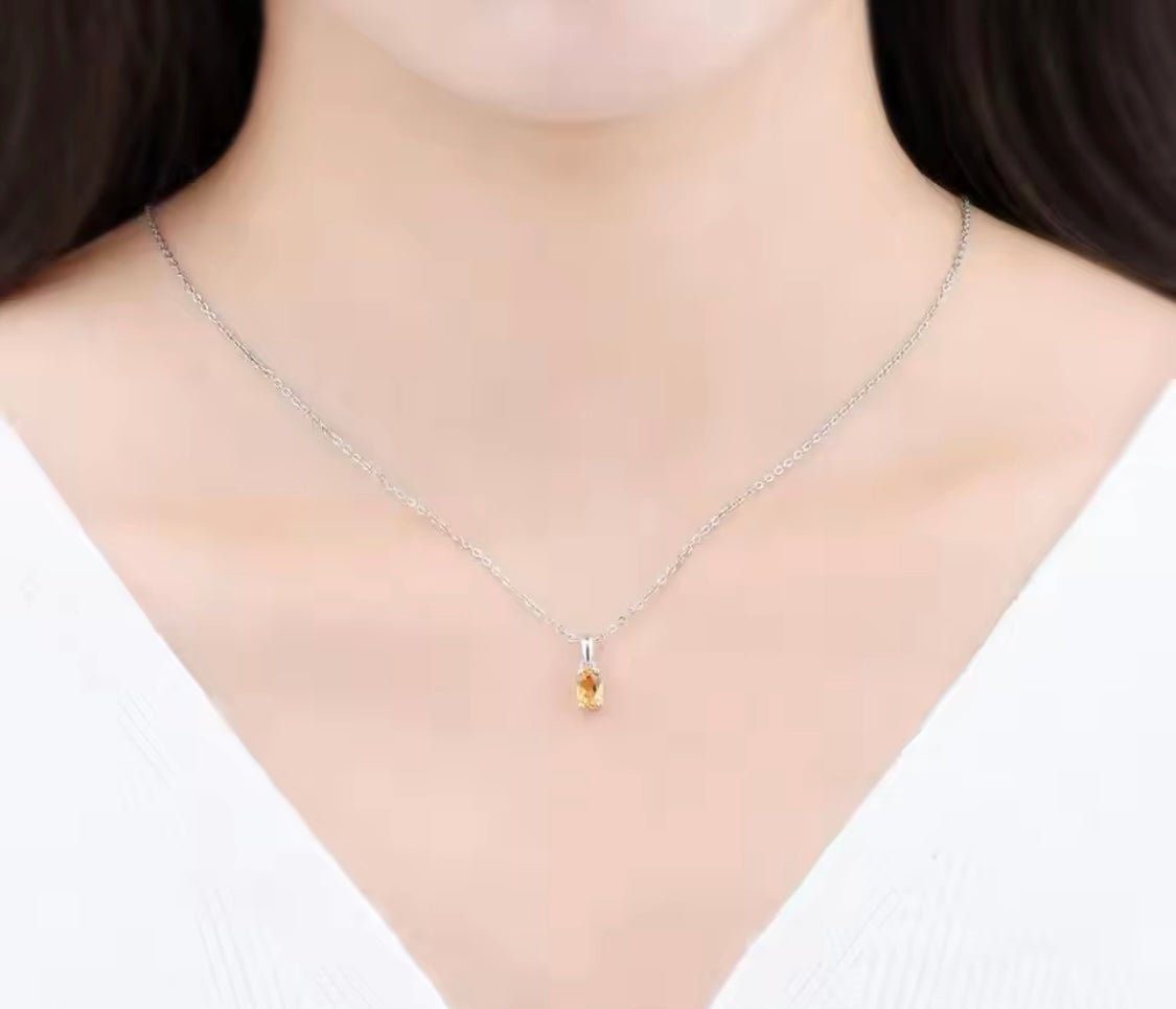 Silver Citrine Pendant