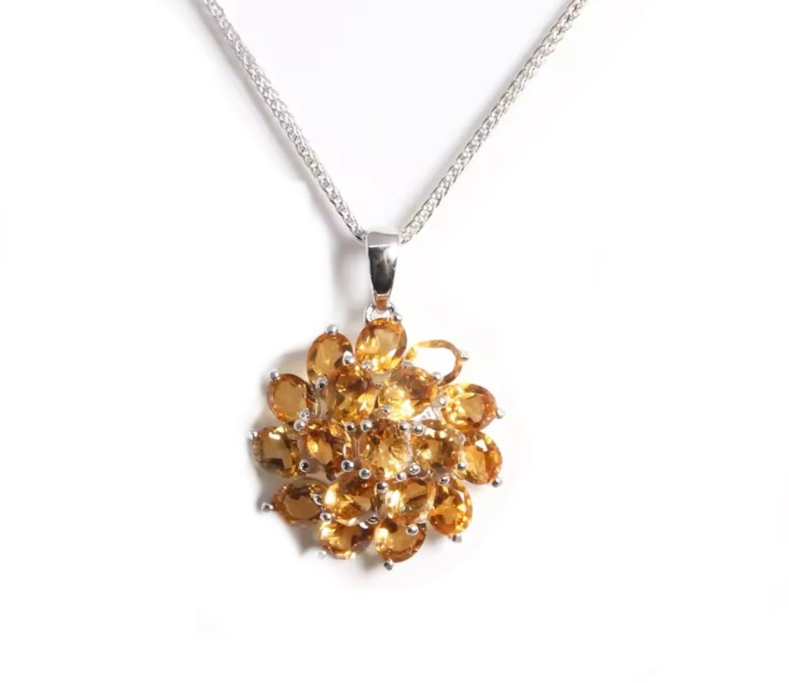 Silver Citrine Pendant