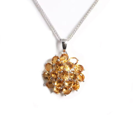 Silver Citrine Pendant