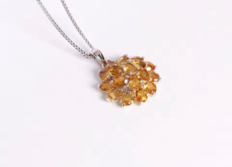Silver Citrine Pendant