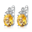 Silver Earrings with Natural Citrine 2.60 ct – Pear Cut