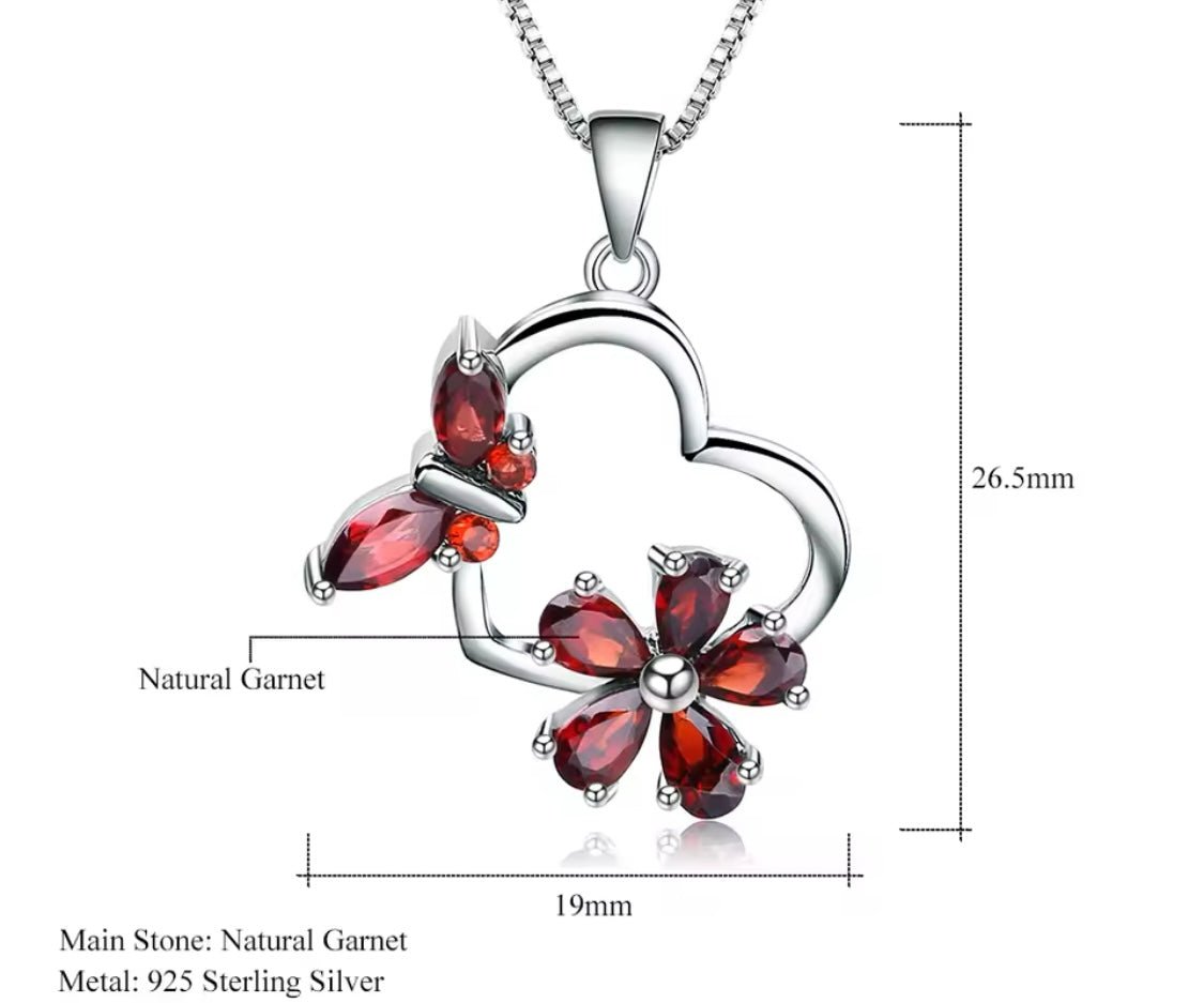Silver Garnet 2.22 ct Pendant