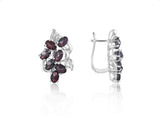 Silver Garnet Earrings