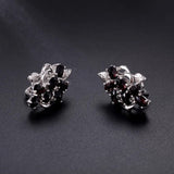 Silver Garnet Earrings