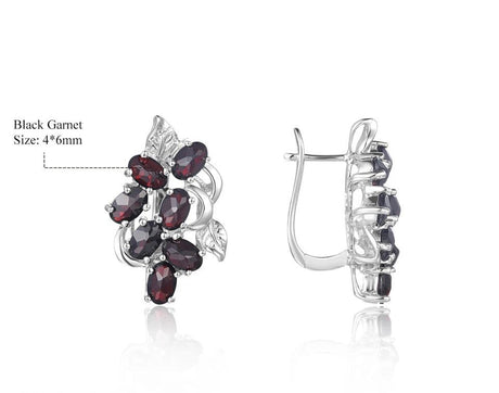 Silver Garnet Earrings