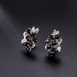Silver Garnet Earrings