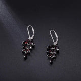 Silver Garnet Earrings