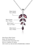 Silver Garnet Pendant with chain