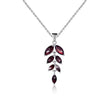 Silver Garnet Pendant with chain