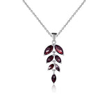 Silver Garnet Pendant with chain