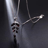 Silver Garnet Pendant with chain
