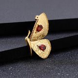 Silver / Golden plated 1.05 ct Garnet Pendant - Brooch
