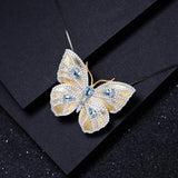 Silver / Golden plated 2.27 ct Topaz Pendant - Brooch