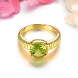 Silver / Golden Plated 2.50 ct Peridot Ring