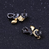 Silver / Golden plated 3.15 ct Garnet Earrings