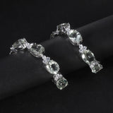 Silver Green Amethyst Bracelet – Natural Prasiolite Gemstone Jewelry