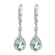 Silver Green Amethyst Earrings – Natural Pear - Cut Prasiolite Jewelry