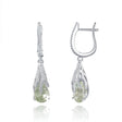 Silver Green Amethyst Earrings – Natural Prasiolite Gemstone Jewelry
