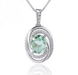 Silver Green Amethyst Pendant – 0.66 ct Natural Prasiolite Necklace