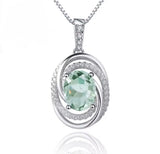 Silver Green Amethyst Pendant – 0.66 ct Natural Prasiolite Necklace