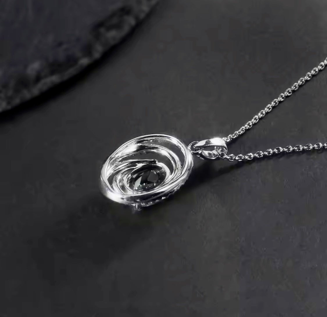 Silver Green Amethyst Pendant – 0.66 ct Natural Prasiolite Necklace