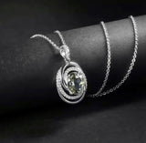 Silver Green Amethyst Pendant – 0.66 ct Natural Prasiolite Necklace