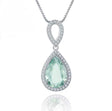 Silver Green Amethyst Pendant – 0.75 ct Natural Prasiolite Necklace