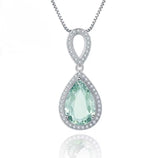 Silver Green Amethyst Pendant – 0.75 ct Natural Prasiolite Necklace