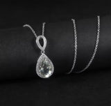 Silver Green Amethyst Pendant – 0.75 ct Natural Prasiolite Necklace