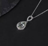 Silver Green Amethyst Pendant – 0.75 ct Natural Prasiolite Necklace
