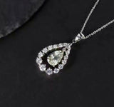Silver Green Amethyst Pendant – 1.31 ct Natural Prasiolite Necklace