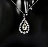 Silver Green Amethyst Pendant – 1.31 ct Natural Prasiolite Necklace