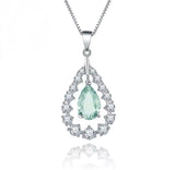 Silver Green Amethyst Pendant – 1.31 ct Natural Prasiolite Necklace