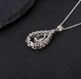 Silver Green Amethyst Pendant – 1.31 ct Natural Prasiolite Necklace