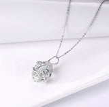 Silver Green Amethyst Pendant – 15.10 ct Natural Prasiolite Necklace