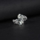 Silver Green Amethyst Ring – Natural Pear - Cut Prasiolite Jewelry