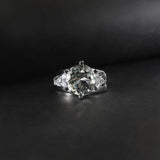 Silver Green Amethyst Ring – Natural Prasiolite Gemstone Jewelry