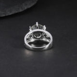 Silver Green Amethyst Ring – Natural Prasiolite Gemstone Jewelry