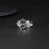 Silver Green Amethyst Ring – Natural Prasiolite Gemstone Jewelry